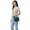 Borsa Donna Piatta a Tracolla THE BRIDGE linea Frida in Pelle Verde Pino