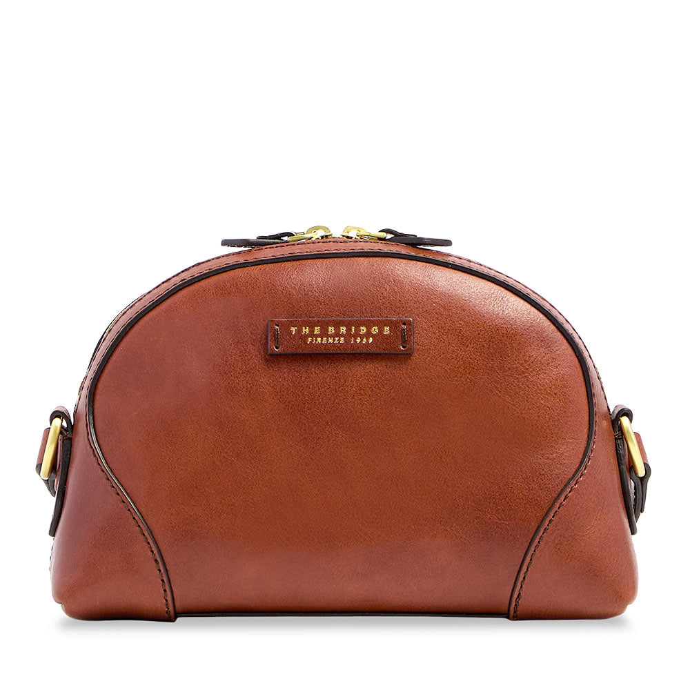 Borsa Donna a Tracolla THE BRIDGE linea Magda in Pelle color Zafferano