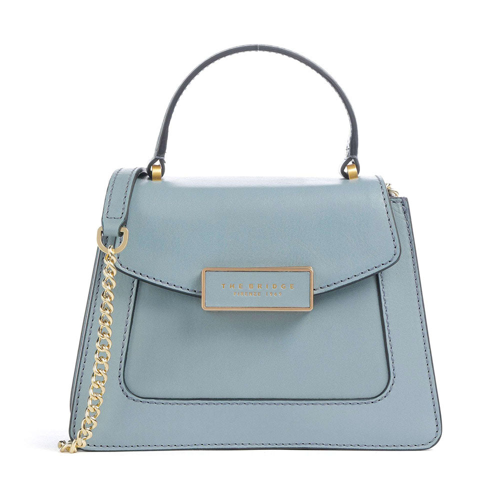 Borsa Donna a Mano THE BRIDGE linea Ginevra in Pelle Azzurra