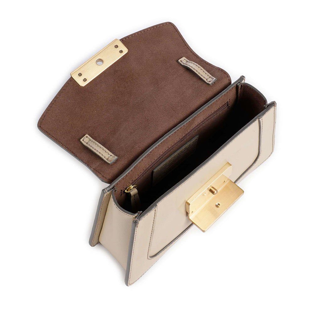 Borsa Donna a Tracolla THE BRIDGE linea Ginevra in Pelle color Burro