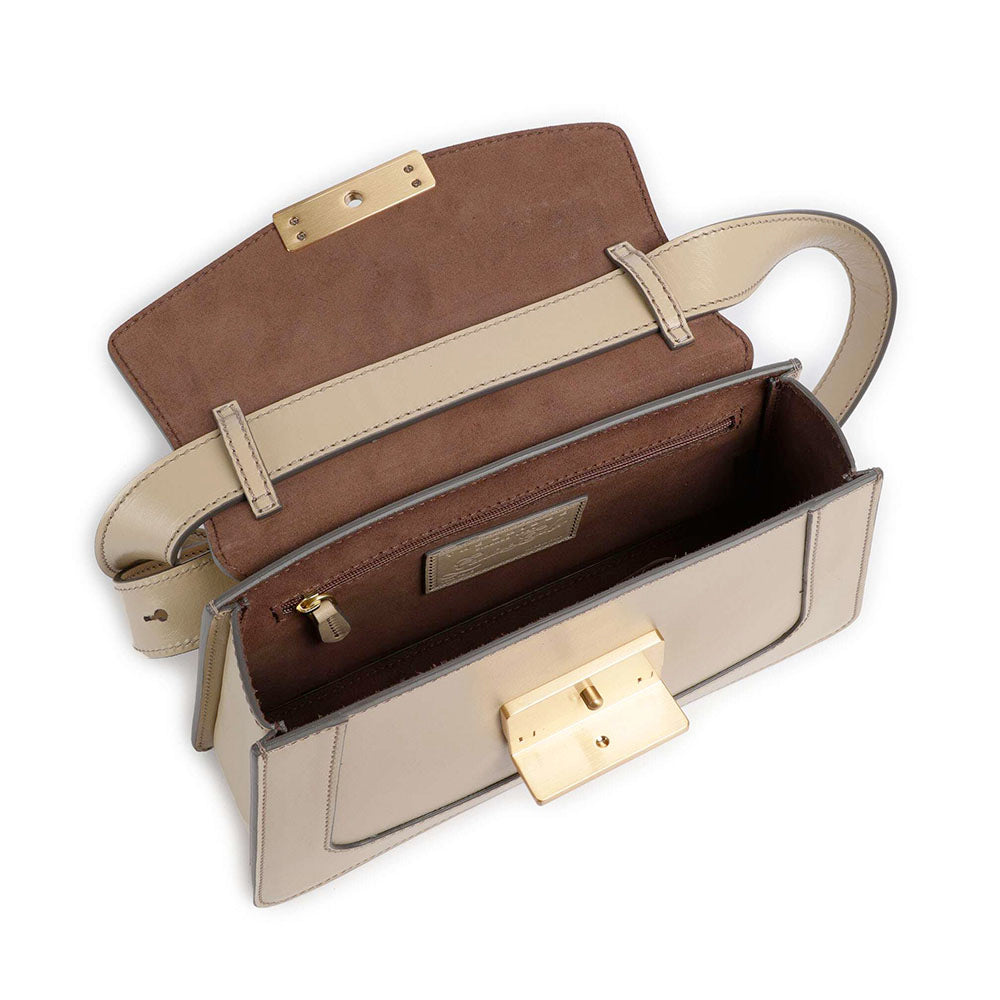 Borsa Donna a Spalla THE BRIDGE linea Ginevra in Pelle color Burro