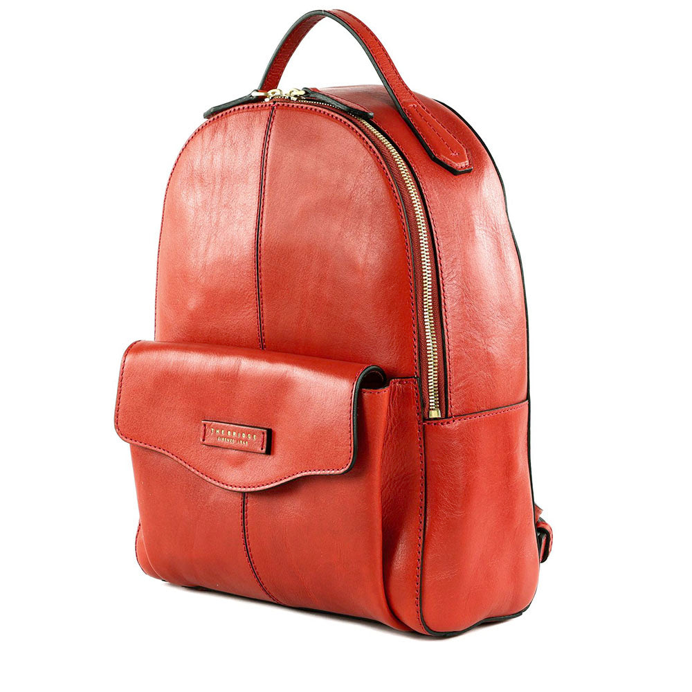 Zaino Donna Grande THE BRIDGE linea Gloria in Pelle Arancio Bruciato