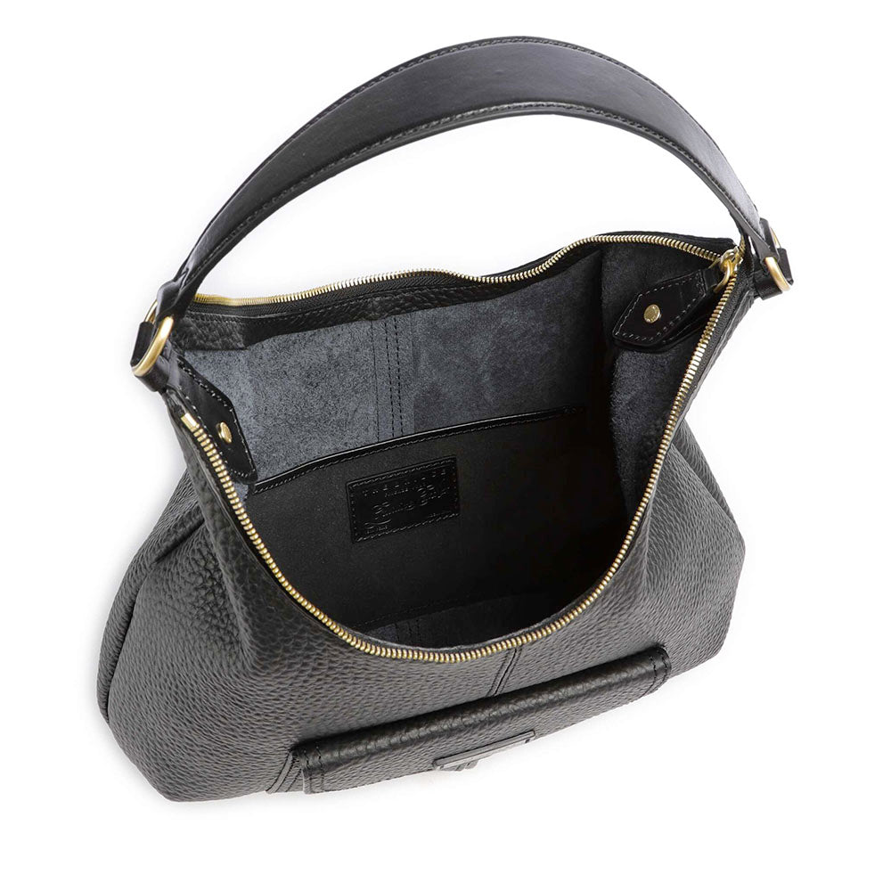 Hobo Bag Donna THE BRIDGE linea Martina in Pelle Nera