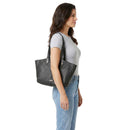 Women's Black Leather Tote Bag THE BRIDGE Martina