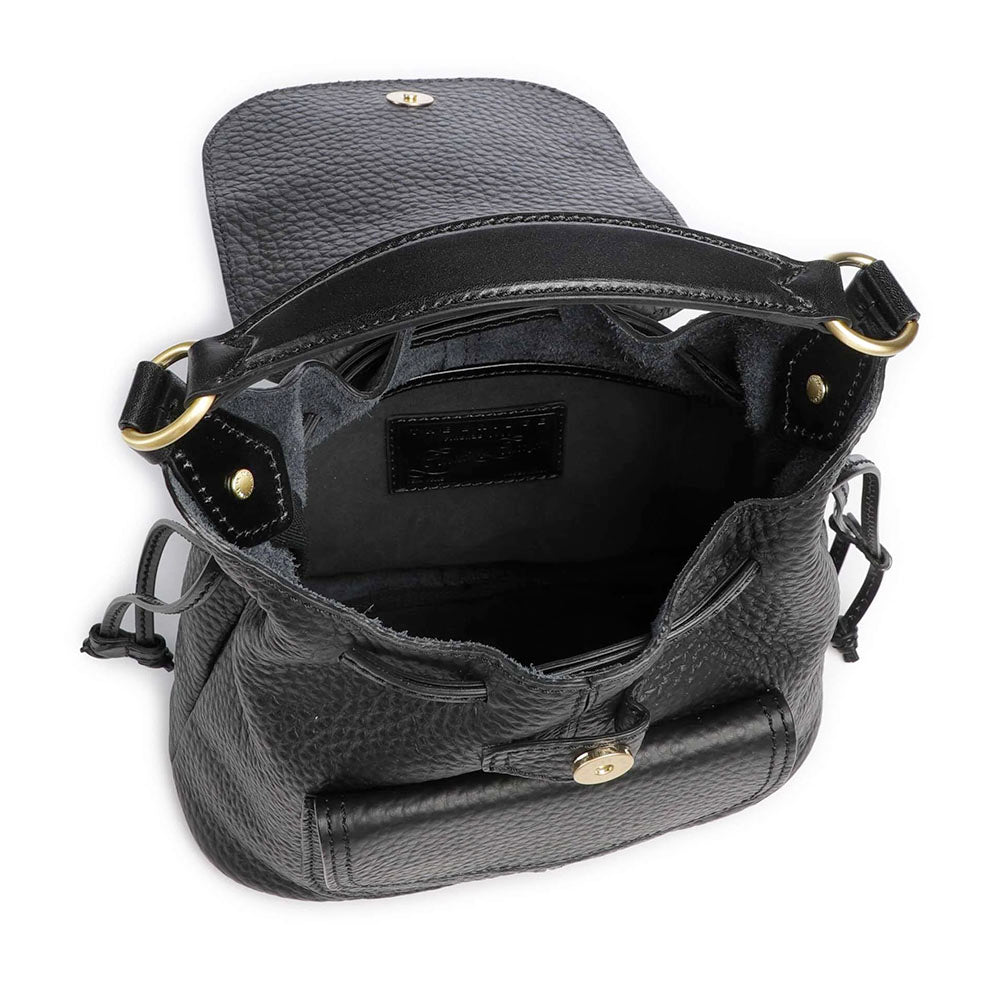 Zaino Donna con Pattina THE BRIDGE linea Martina in Pelle Nera