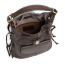 Zaino Donna con Pattina THE BRIDGE linea Martina in Pelle color Moka
