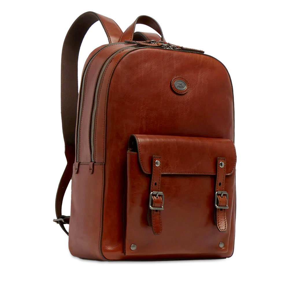 Zaino Uomo Doppio Scomparto THE BRIDGE linea Galileo in Pelle Marrone