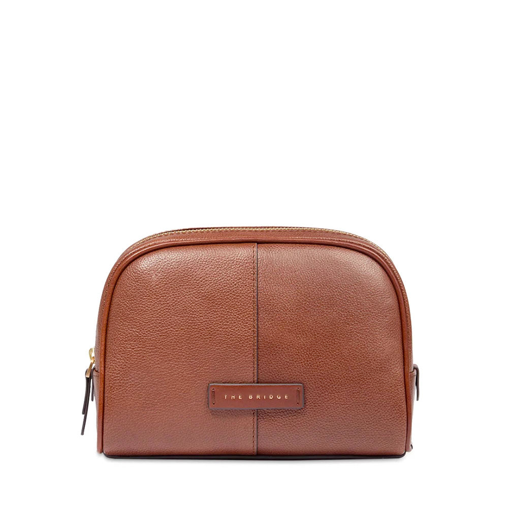 Beauty Case THE BRIDGE linea Elisabetta in Pelle Marrone