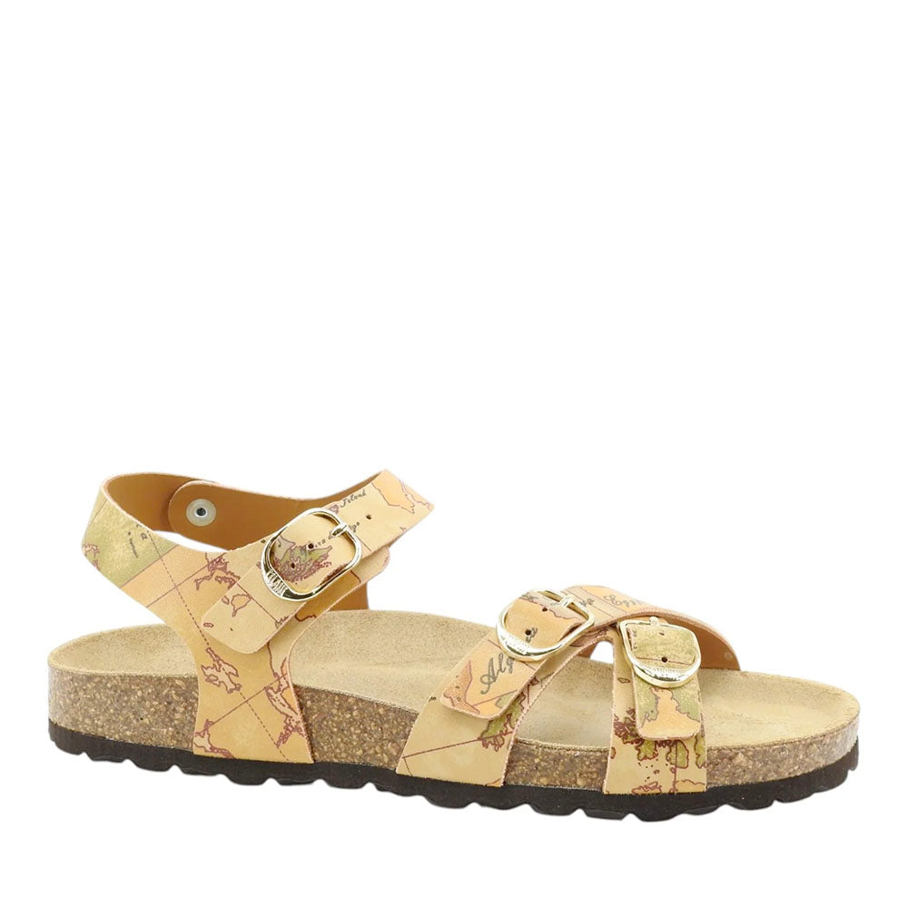 Sandali Donna 1A Classe Alviero Martini in Eco Nappa stampa Geo Classic 1426