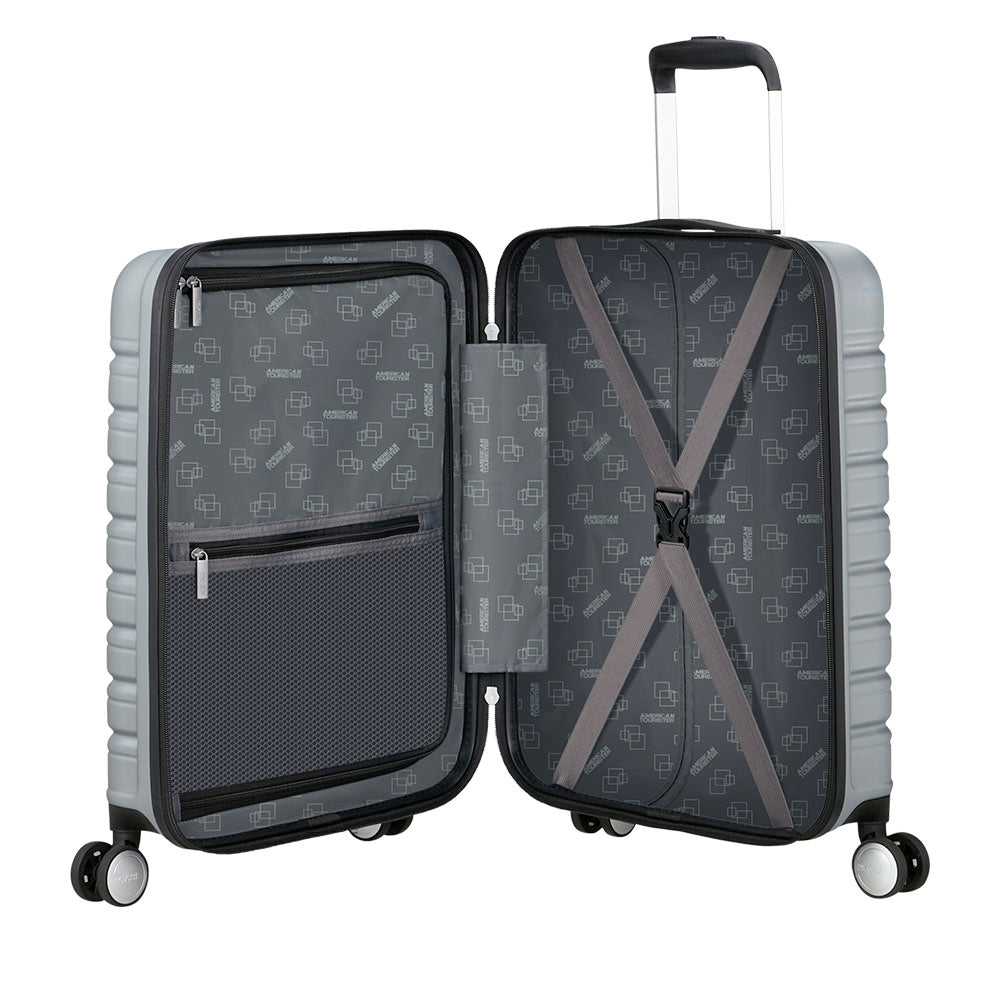 Trolley Cabina Rigido Easy Access 4 Ruote AMERICAN TOURISTER linea Flashline colore Sky Silver