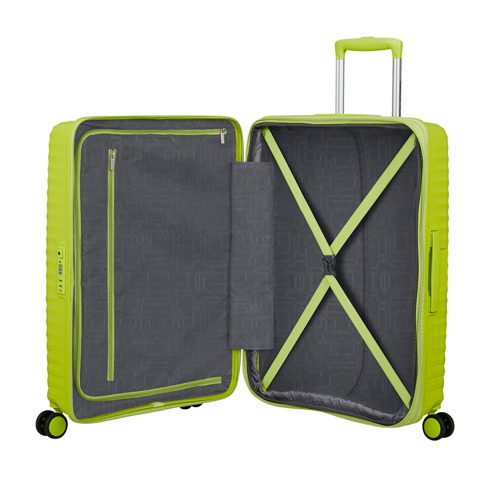 Trolley Medio Rigido Espandibile AMERICAN TOURISTER linea Diablast colore Hyper Lime