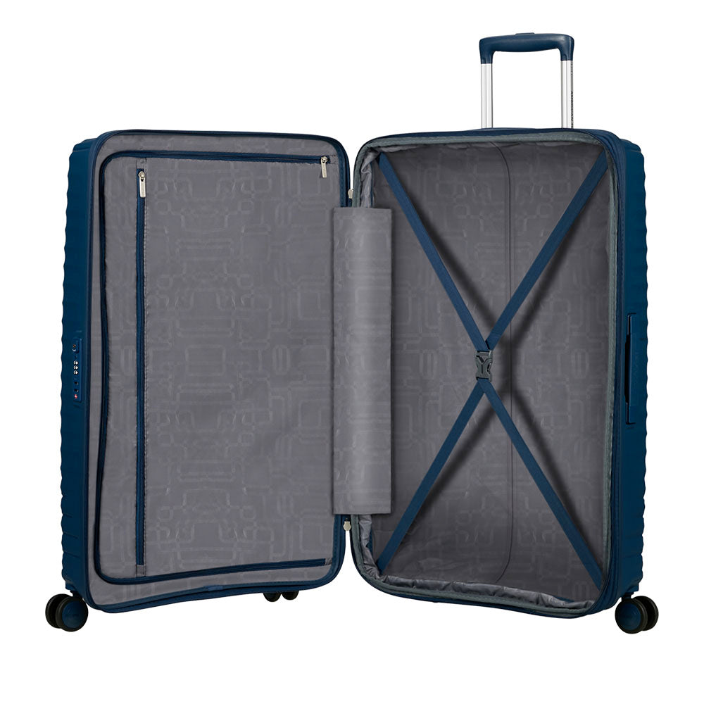 Trolley Grande Rigido Espandibile AMERICAN TOURISTER linea Diablast colore Darkwave Blue