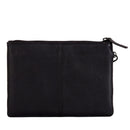 Pochette Unisex GIANNI CONTI linea Lillie in Pelle Martellata Marrone Scuro