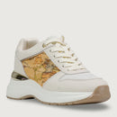 Sneakers Running 1A Classe Alviero Martini in Econappa e Mesh Bianco Sporco e Geo Classic 2434