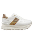 Sneakers Running 1A Classe Alviero Martini Bianche con Inserto stampa Geo Beige 2438