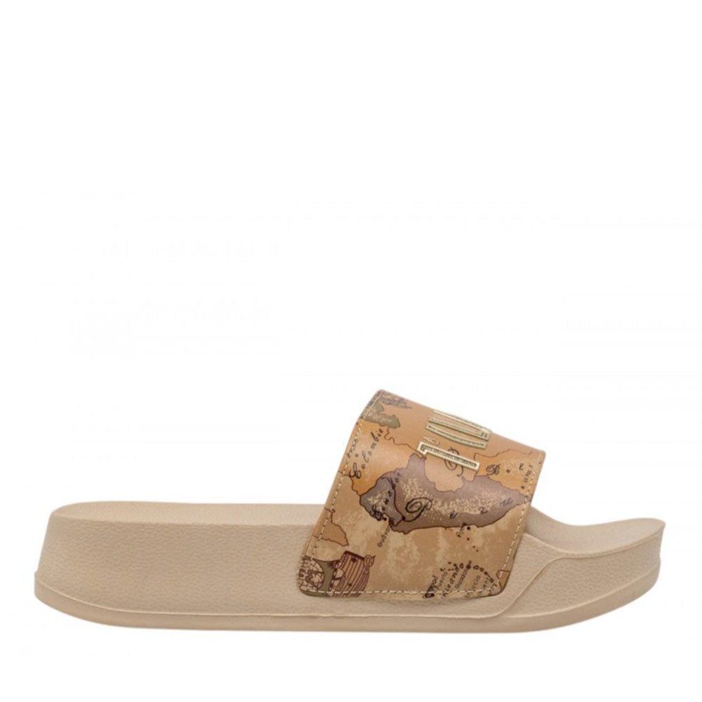 Ciabatte Platform 1A Classe Alviero Martini in Gomma Geo Beige 2505