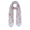 Foulard Donna 120 x 120 cm LIU JO in Tessuto Stampato Blu Chiaro