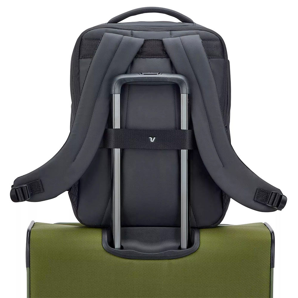 Zaino da Viaggio Underseat Espandibile RONCATO linea Wanderline in Tessuto Gommato Nero