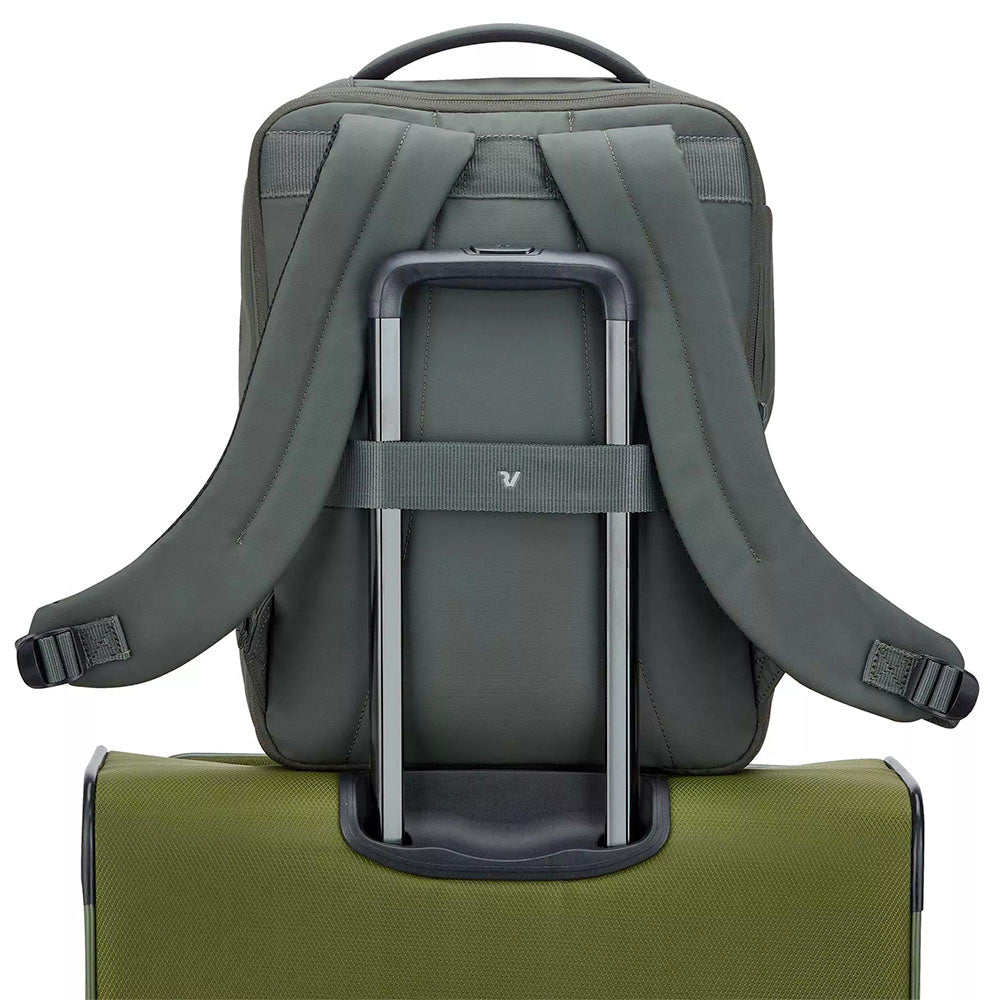 Zaino da Viaggio Underseat Espandibile RONCATO linea Wanderline in Tessuto Gommato Verde Militare