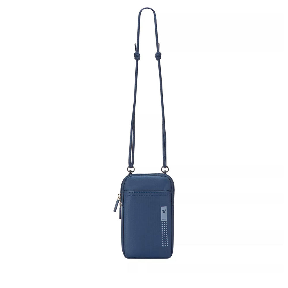 Borsello Porta Telefono RONCATO linea Lite Soft in Tessuto Blu Navy