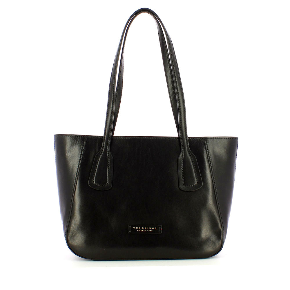 Shopping Bag Donna THE BRIDGE linea Maddalena in Pelle Nera