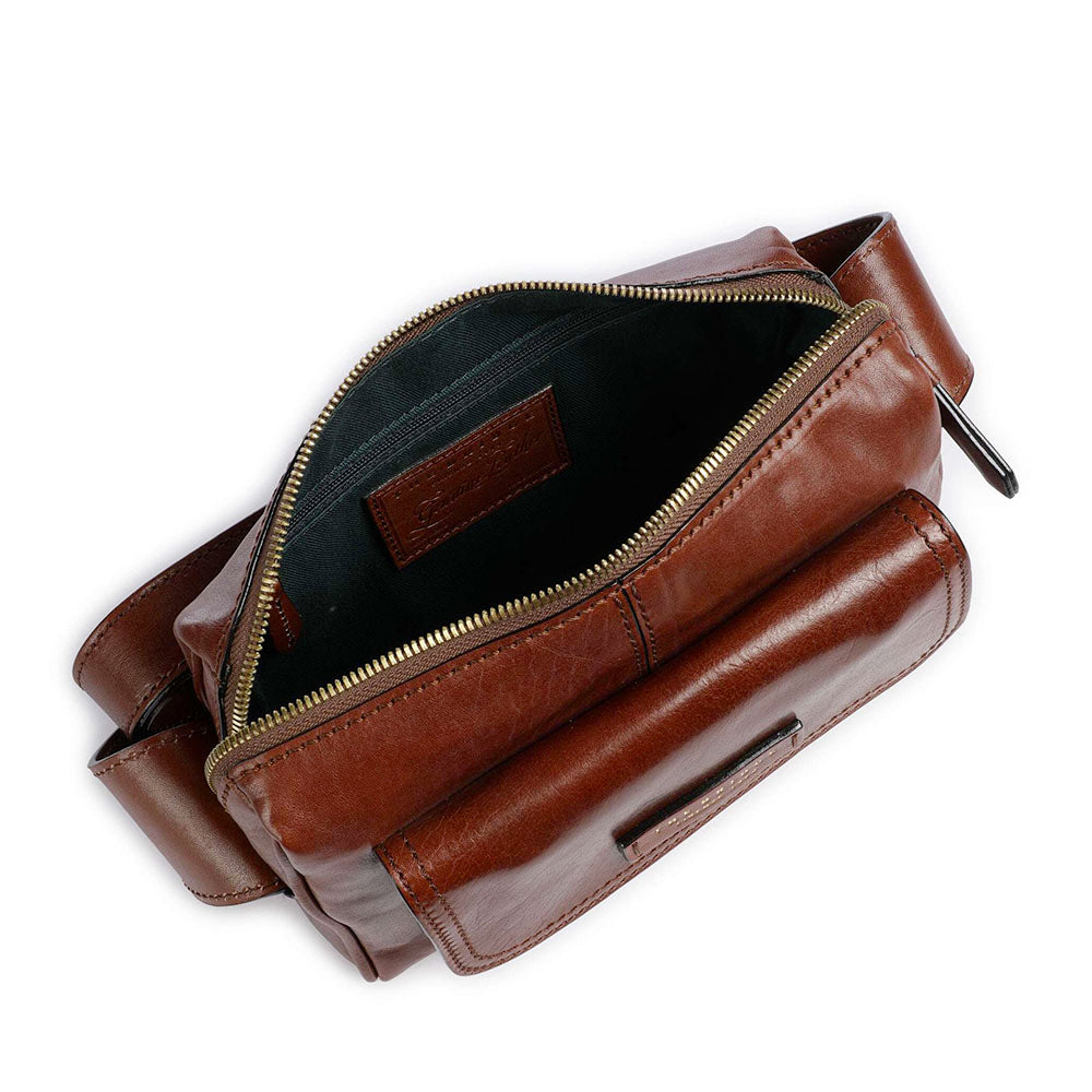 Camera Case Donna a Tracolla THE BRIDGE linea Flora in Pelle Marrone