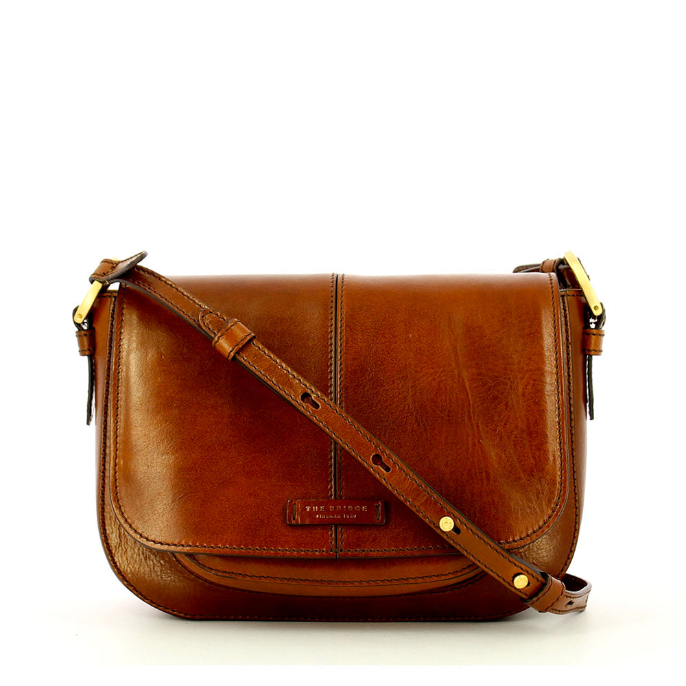 Borsa Donna a Tracolla THE BRIDGE linea Faentina in Pelle Marrone
