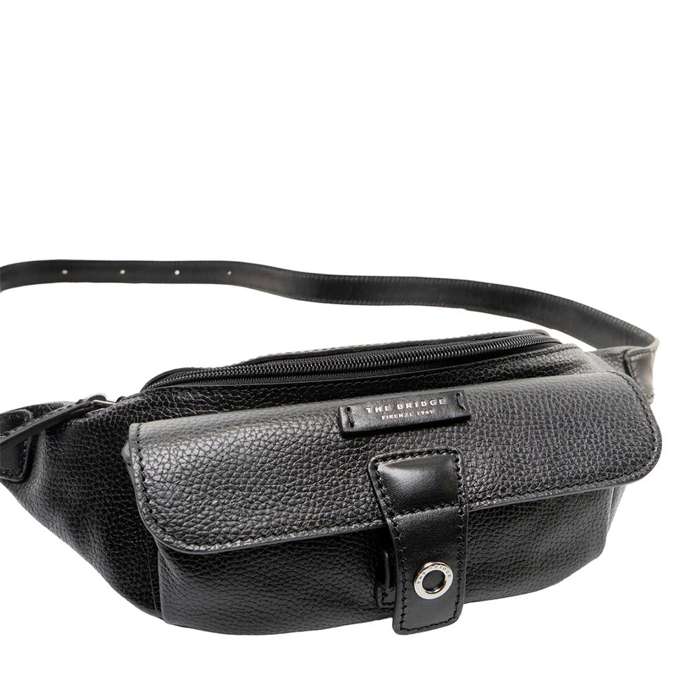 Marsupio Uomo THE BRIDGE linea Biagio in Pelle Nera
