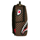 Sprayground Sharks in Paris WTF Bubble Brown Check Rucksack – Unisex, Braun

