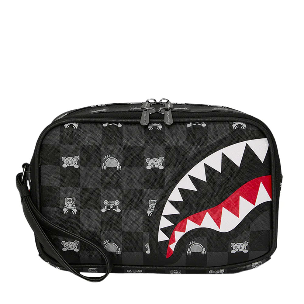 Necessaire SPRAYGROUND stampa Gray Peeking Character Check