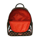 Zaino Small SPRAYGROUND stampa Sharks in Paris WTF Bubble Brown Check