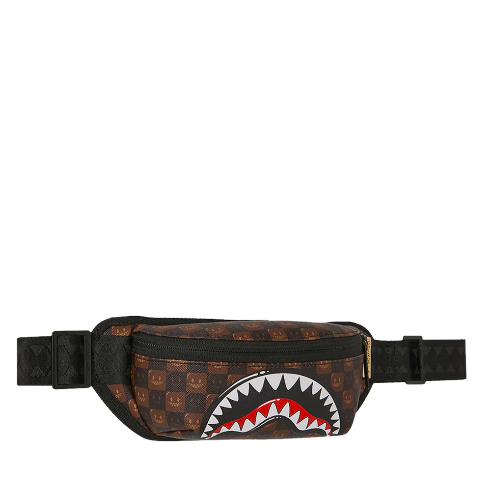 Marsupio Unisex SPRAYGROUND stampa Sharks in Paris WTF Bubble Brown Check