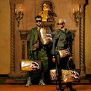 Pochette con Tracolla SPRAYGROUND stampa Sharks in Paris Gold Drip