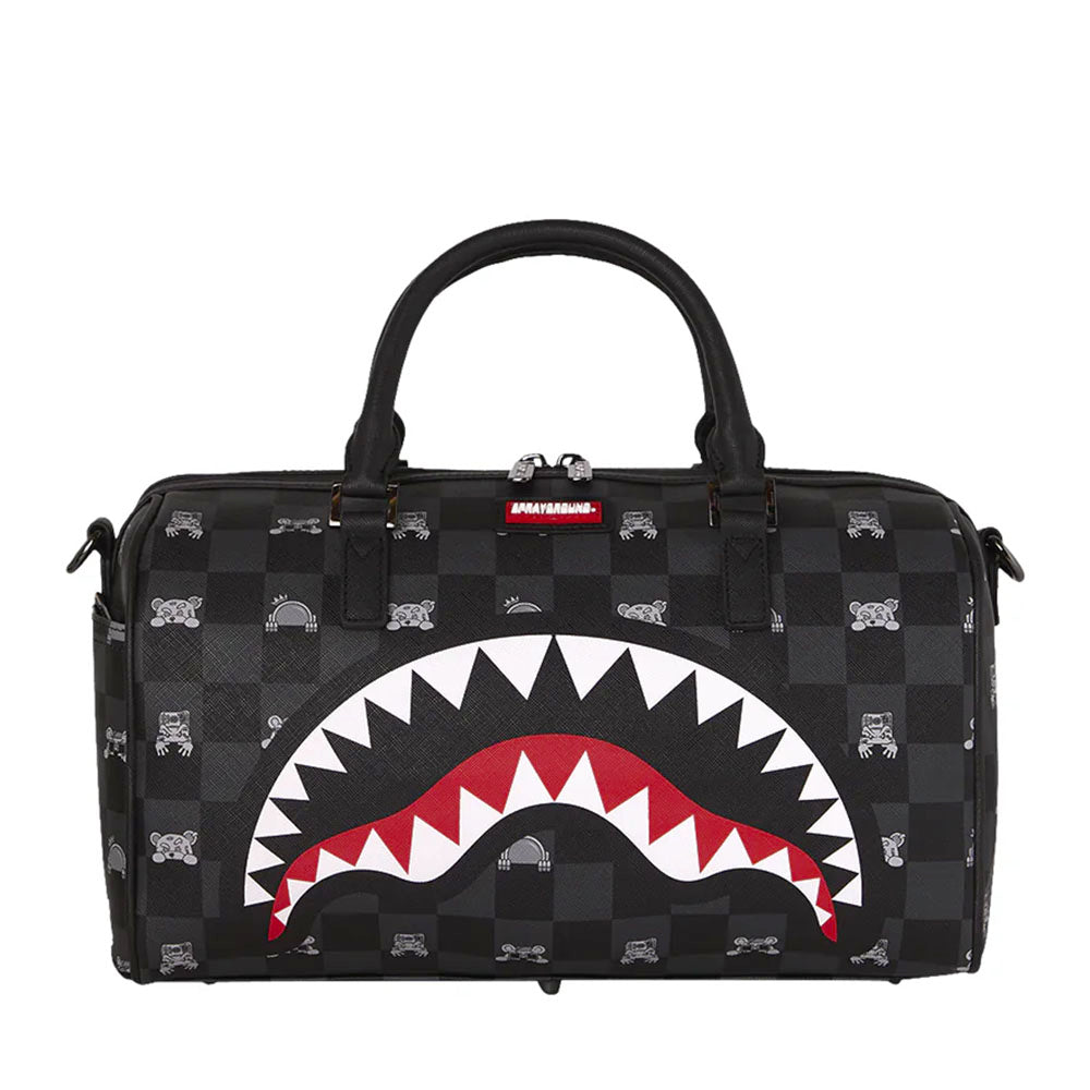 Bauletto Unisex SPRAYGROUND stampa Gray Peeking Character Check