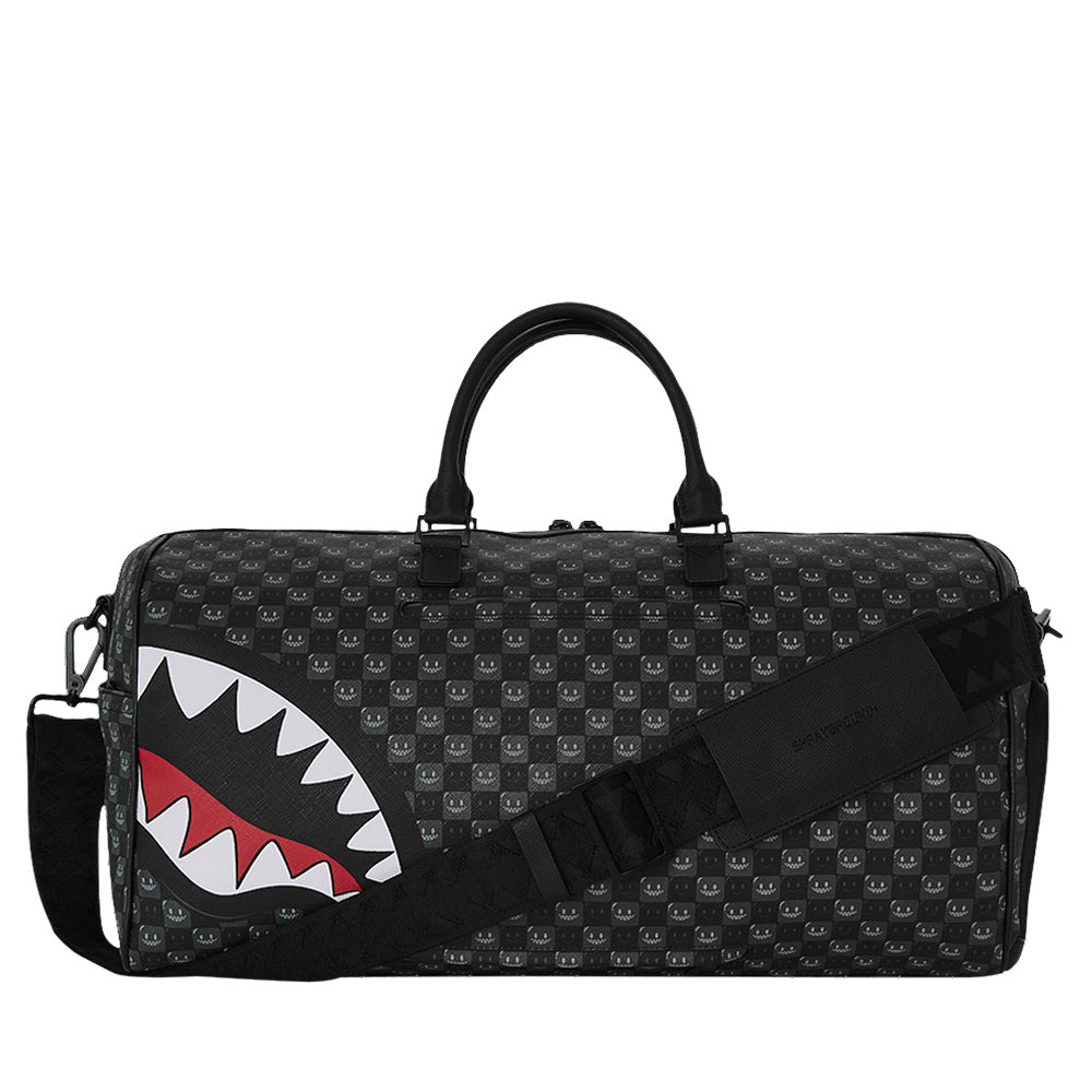 Borsone Weekend SPRAYGROUND stampa Sharks in Paris WTF Bubbly Black Check