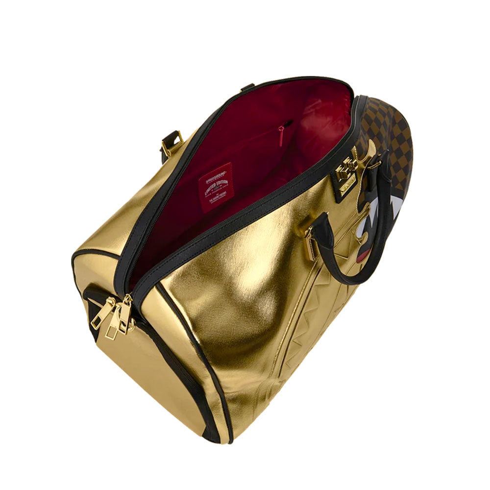 Borsone Weekend SPRAYGROUND stampa Sharks in Paris Gold Drip