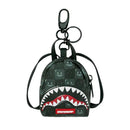 Portachiavi a Forma di Zaino SPRAYGROUND stampa Sharks in Paris WTF Bubbly Black Check