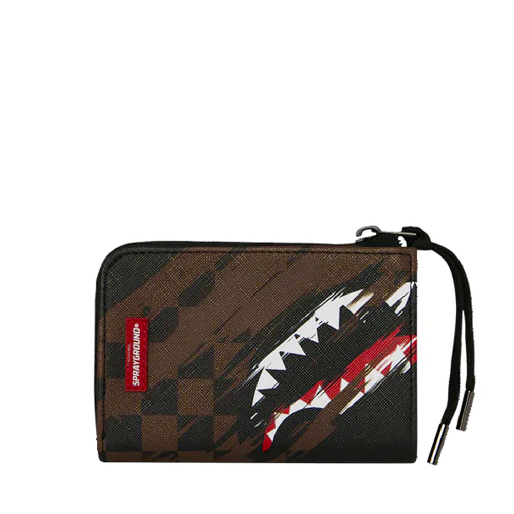 Portafoglio Piccolo con Zip SPRAYGROUND stampa Smeared Grunge