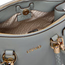 Borsa Donna a Mano LIU JO Better effetto Bottalato Azzurro con Charm
