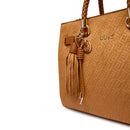 Borsa Donna a Mano Media LIU JO Marrone con Logo Monogram All Over