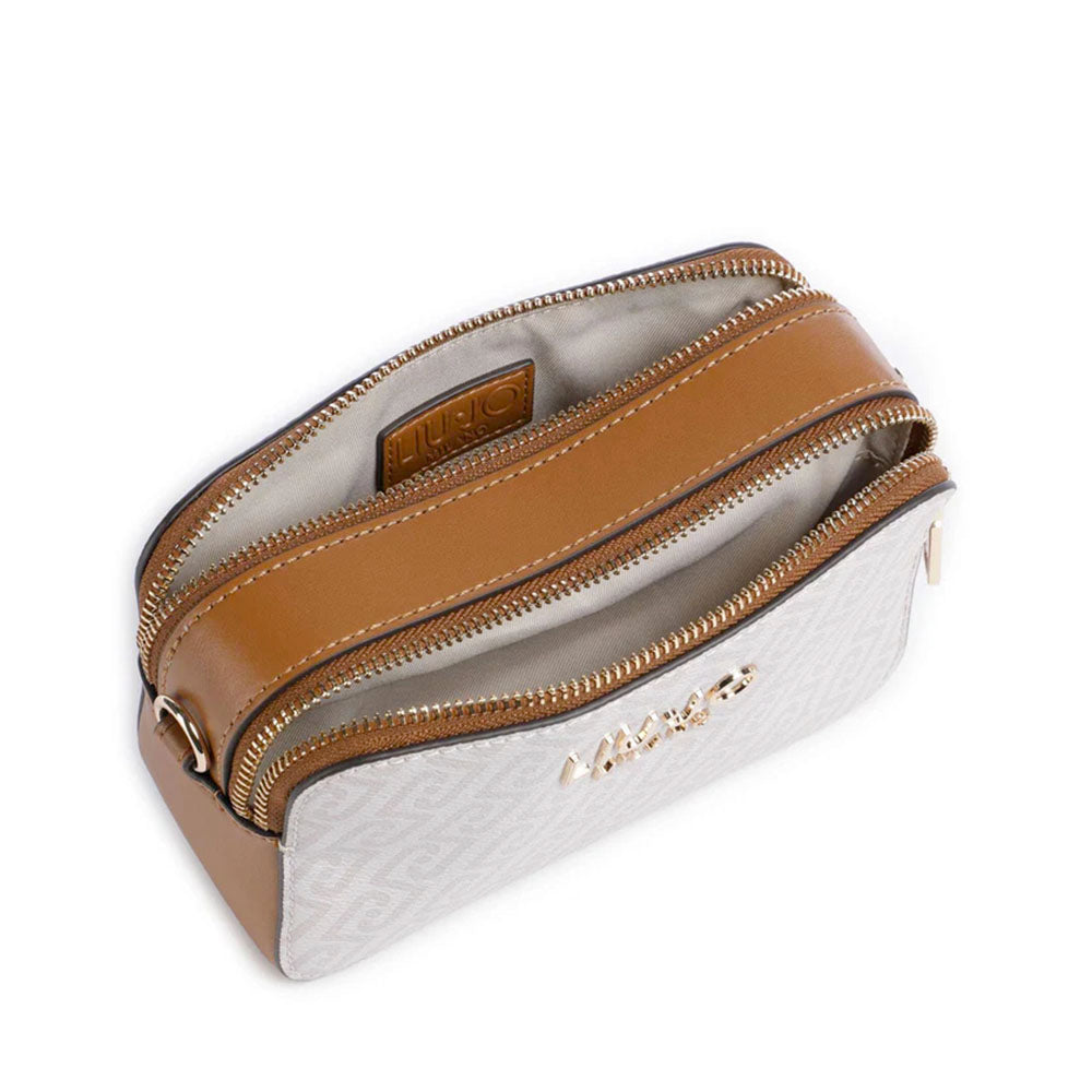 Borsa Donna a Tracolla Small LIU JO Better stampa Monogram Bianco