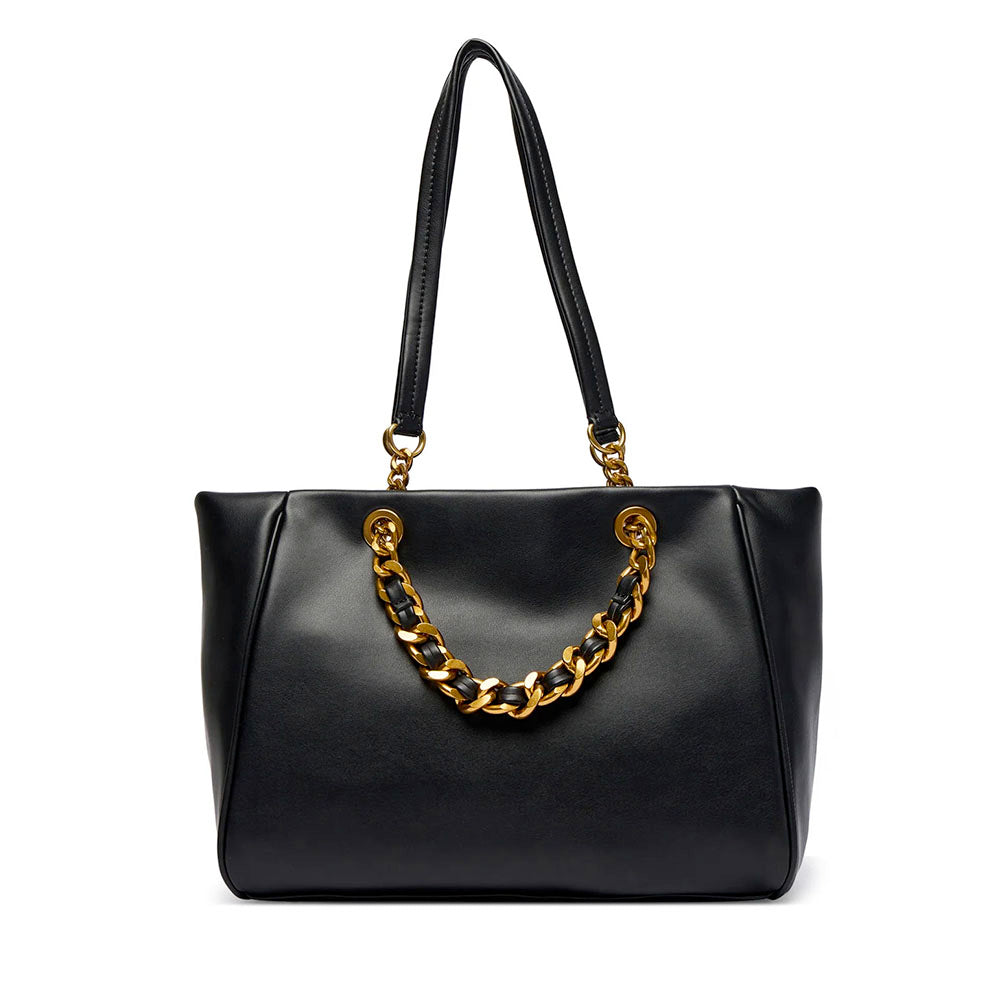 Shopping Bag Media Donna LIU JO Nera con Catena Decorativa