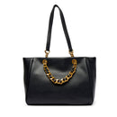 Shopping Bag Media Donna LIU JO Nera con Catena Decorativa