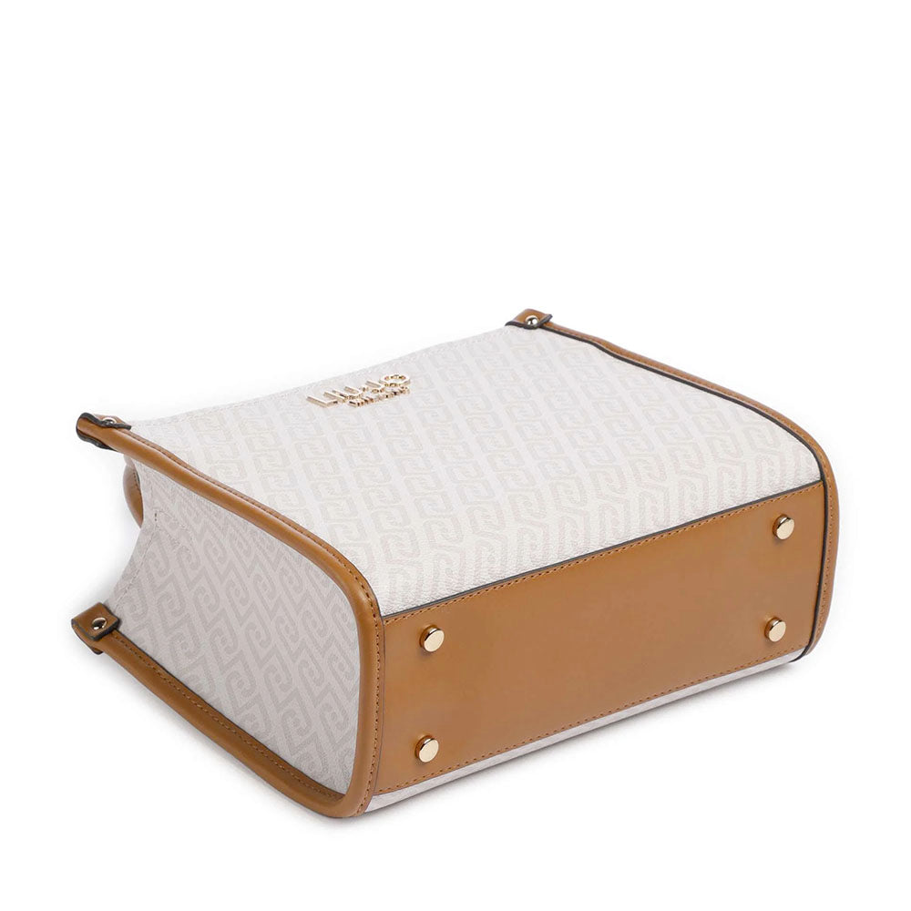 Borsa Donna a Mano LIU JO stampa Monogram Bianco