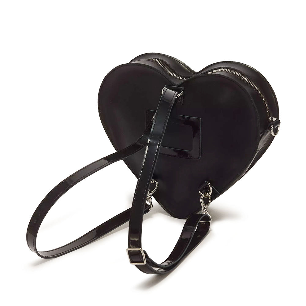 Borsa Donna a Cuore DR. MARTENS linea Kiev in Pelle Smooth Nero