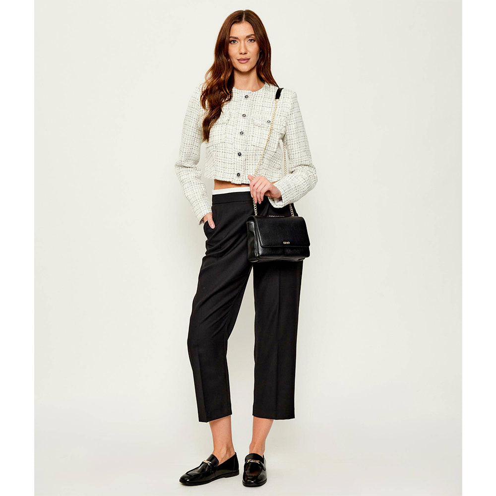 Borsa Donna a Spalla e Tracolla LIU JO Better effetto Bottalato Nero