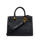 Borsa Donna a Mano Small LIU JO in Ecopelle Nera con Logo in Rilievo All Over