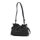 Borsa Donna a Spalla Small LIU JO linea Riccy in Microfibra Nera con Strass