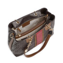 Shopping Bag Donna LIU JO Marrone Scuro con Logo Embossed All Over