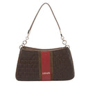Borsa Donna a Spalla LIU JO Marrone Scuro con Logo Embossed All Over